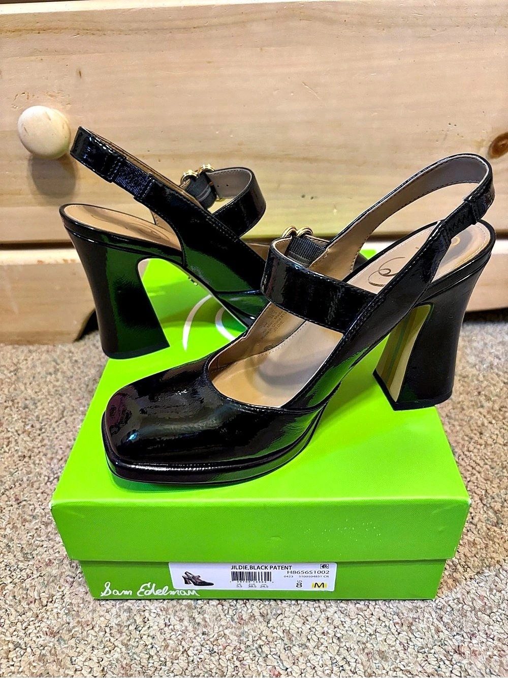 Sam Edelman Jildie Platform Slingback Pump Black US 8